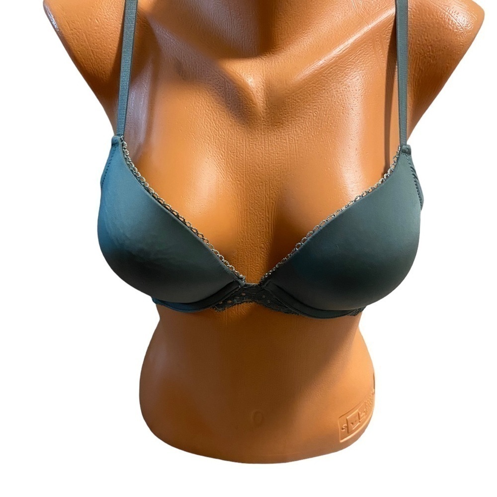 Victoria's Secret Dream Angels Lightly Lined Demi Bra 32D w/Lace Green - Picture 14 of 14